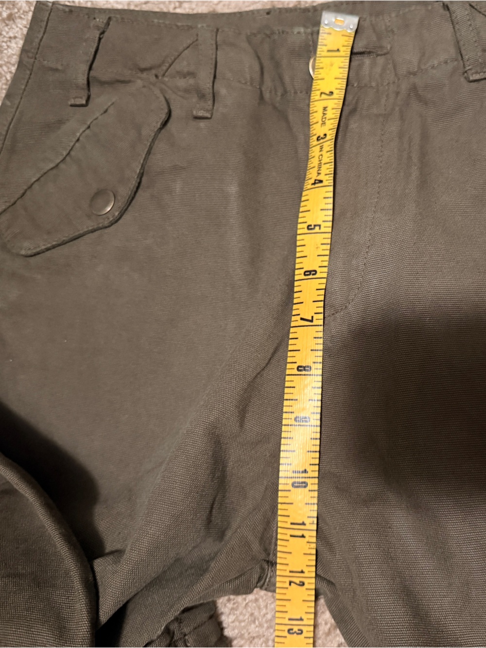 Zara Wide Leg Cargo Pants in Green - Dark Brown - Picture 8 of 9